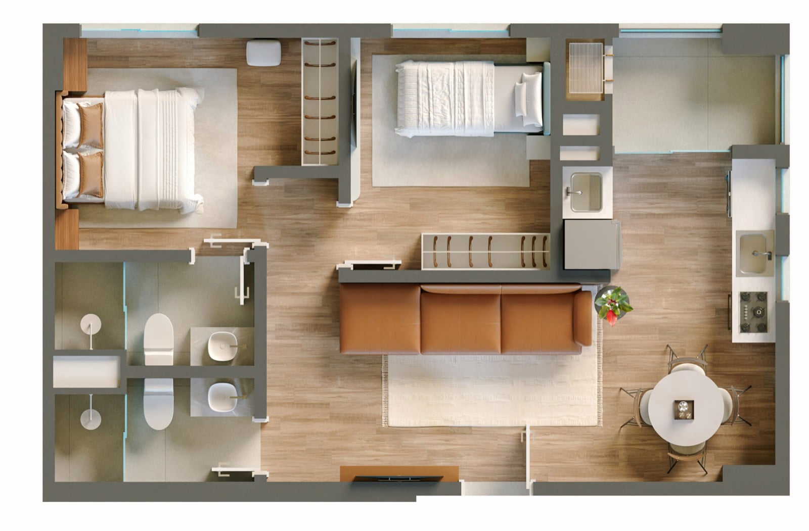Planta 2 Quartos